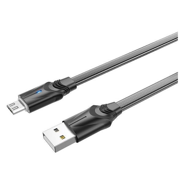 фото Кабель bu12 synergy usb/microusb, 1 м, черный (15654) borofone