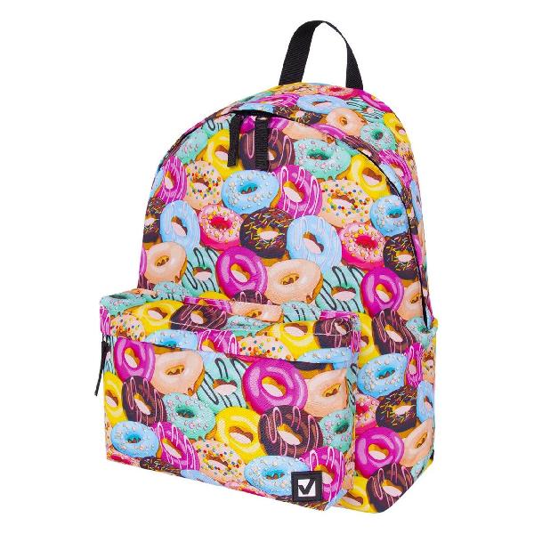 фото Рюкзак школьный donuts, 41х32х14 см, разноцветный (228862) brauberg