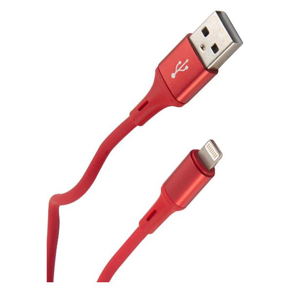 фото Кабель bu24 cool usb/lightning, 2,4а, 1,2 м, красный (24915) borofone