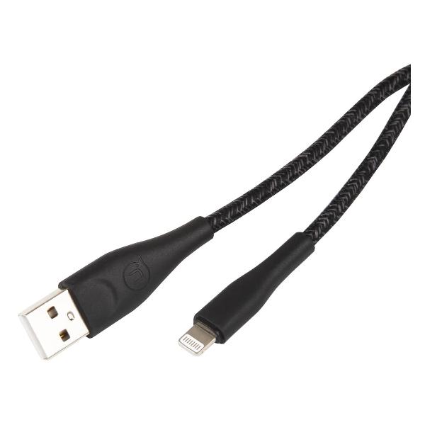 фото Кабель sj394 usb/lightning, нейлоновая оплетка, 2 м, черный (sj394usb01) usams