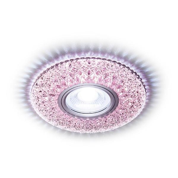 фото Встраиваемый светильник standard spot s333 pi/cld, хром/розовый хрусталь ambrella light