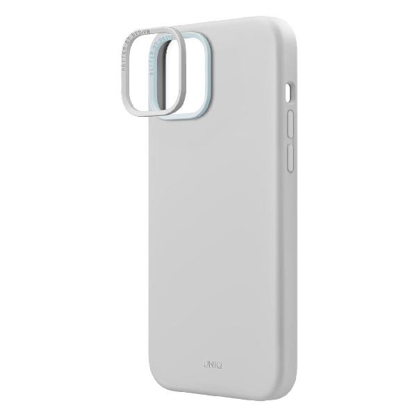 фото Чехол lino для iphone 15 with magsafe chalk grey (ip6.1(2023)-linohmcgry) uniq