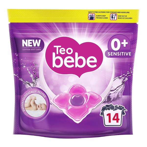 фото Капсулы для стирки cotton soft sensitive, 14 шт (23372) teo bebe