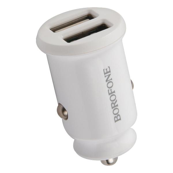 фото Автомобильное зарядное устройство bz8 maxride, 2хusb, белый (88486) borofone