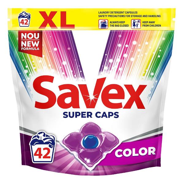 фото Капсулы для стирки super caps, для цветного белья, 42 шт (23319) savex