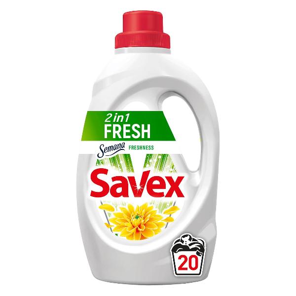 фото Гель для стирки fresh, 2 в 1, 1,1 л (23375) savex