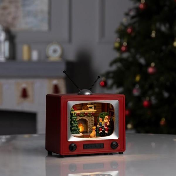 фото Светодиодная фигурка "рождественский вечер", 15,5х10,5х14 см, usb, aaаx3, свечение мульти (9616709) luazon-lighting
