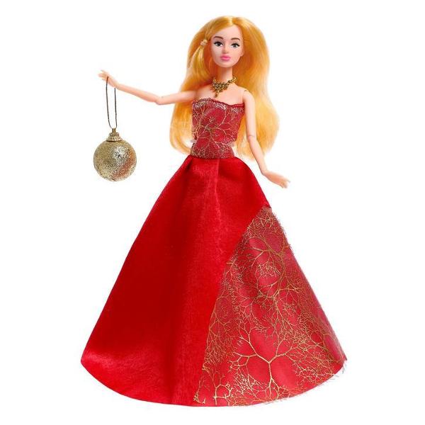 фото Кукла "снежная принцесса", с аксессуаром, в красном платье (6954247) happy-valley