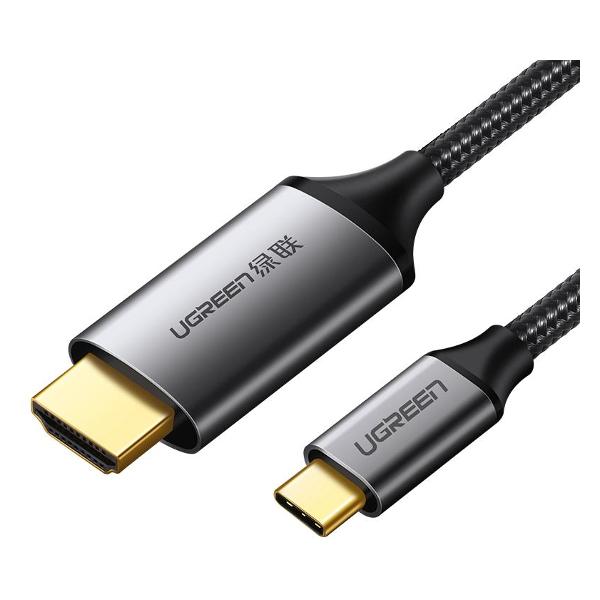 фото Кабель mm142, usb-c/hdmi 4k, 1,5m grey/black (50570) ugreen