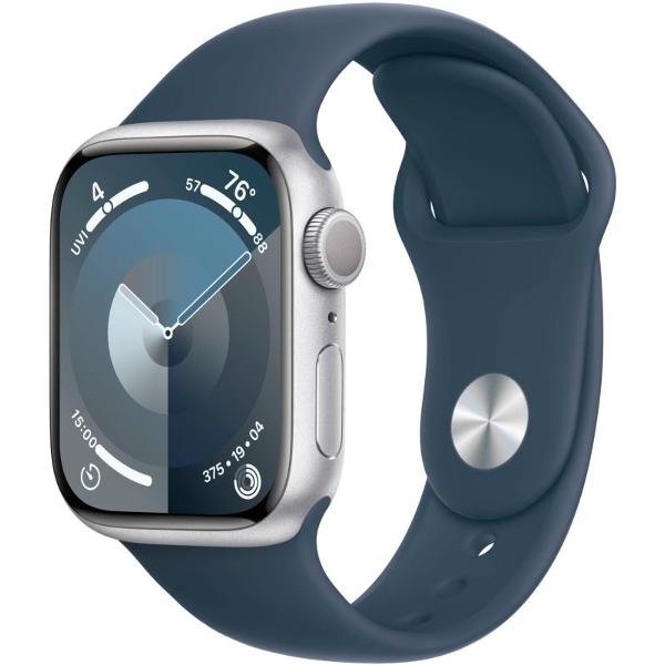 фото Смарт-часы watch series 9 45mm silver aluminium case with storm blue sport band (mr9e3) apple