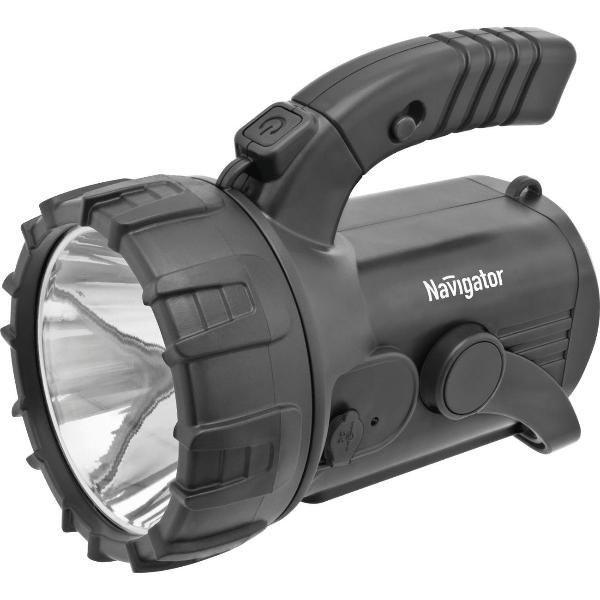 фото Фонарь-прожектор npt-sp12-accu, 1ledx3вт + 18 + 4led (94 975) navigator