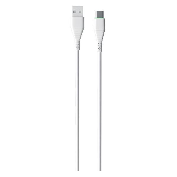 фото Кабель usb/usb type-c, 3а, pvc, 1 м, белый (ут000036398) red-line