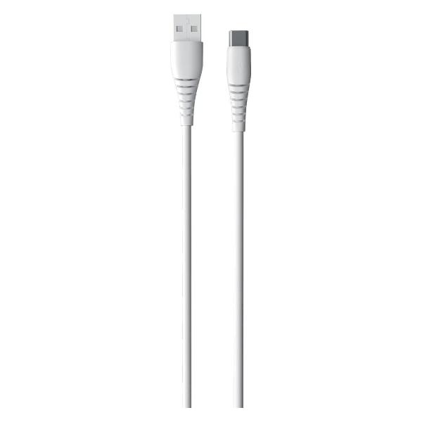 фото Кабель usb/usb type-c, 2а, pvc, 1 м, белый (ут000036395) red-line