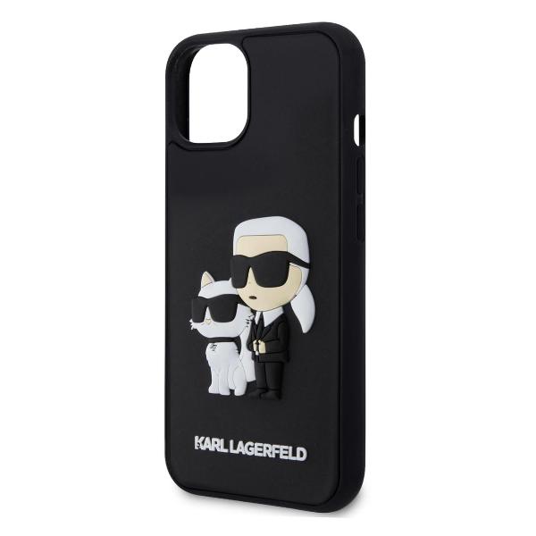 фото Чехол 3d rubber для iphone 15 plus karl & choupette black (klhcp15m3drkcnk) karl lagerfeld