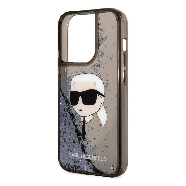 фото Чехол liquid glitter для iphone 15 pro nft karl's black (klhcp15llnkhck) karl lagerfeld