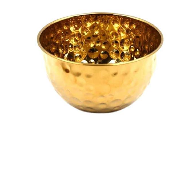 фото Миска металлическая, 22 см, золотистая (metalbowlgold22) homium