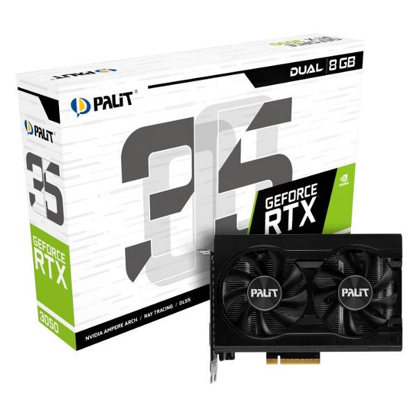 фото Видеокарта nvidia geforce rtx 3050 dual 8gb (ne63050018p1-1070d) palit