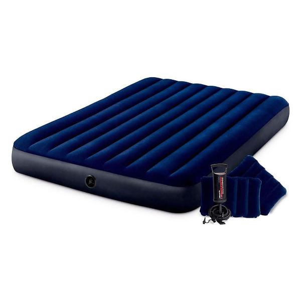 фото Надувной матрас classic downy airbed fiber-тech, 152х203х25 см (64765) intex