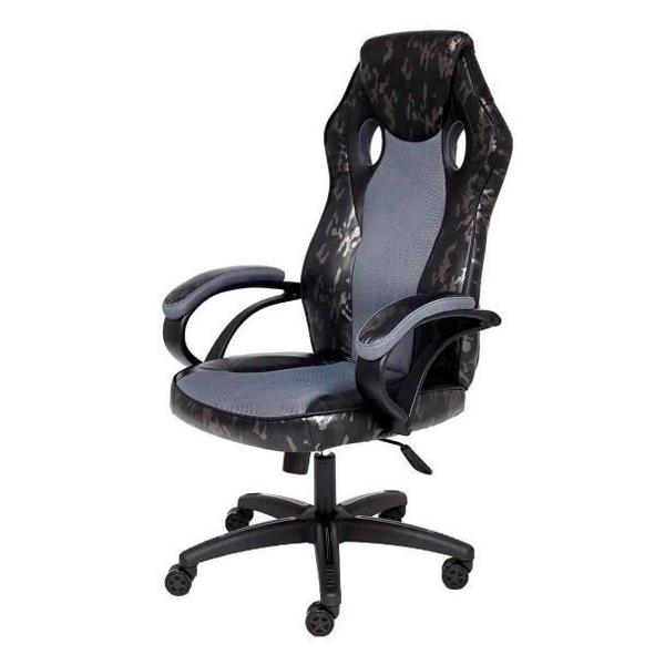 фото Игровое кресло rager military, кожзам, ткань, серое (tw12) tetchair