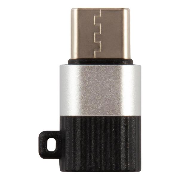 фото Адаптер-переходник jumper microusb/usb type-c, 3а, черный/серебристый (ут000030905) red line