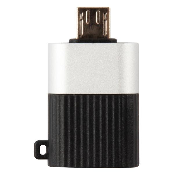 фото Адаптер-переходник jumper microusb/usb, 3а, черный/серебристый (ут000030900) red line