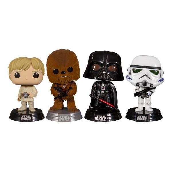 фото Набор фигурок pop! bobble: star wars: luke skywalker/chewbacca/darth vader/stormtrooper 4pk (74138) funko