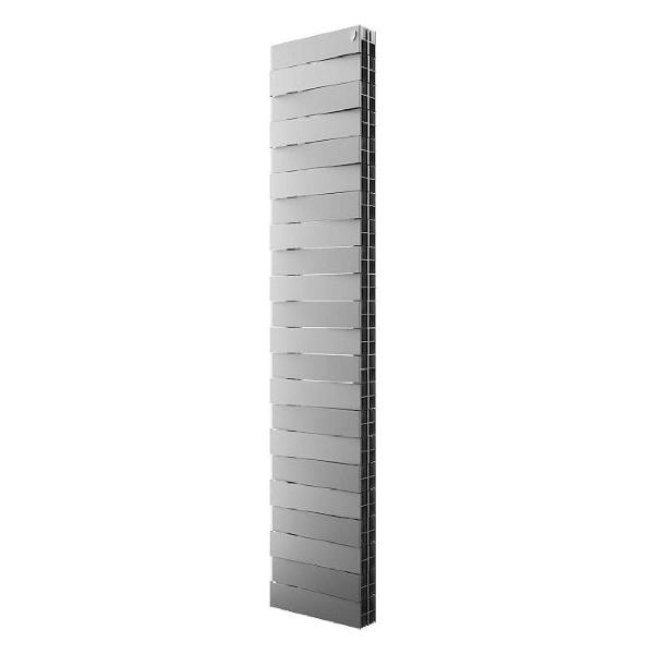 фото Биметаллический радиатор pianoforte tower 300, 22 секции silver satin (133150) royal thermo