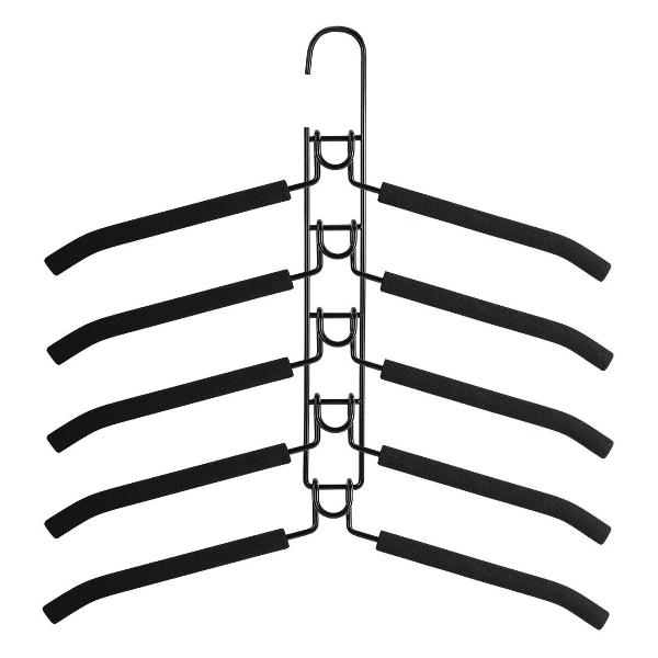 фото Вешалки-плечики трансформер, 2х10 плечиков, металл с покрытием, черные (880785) brabix