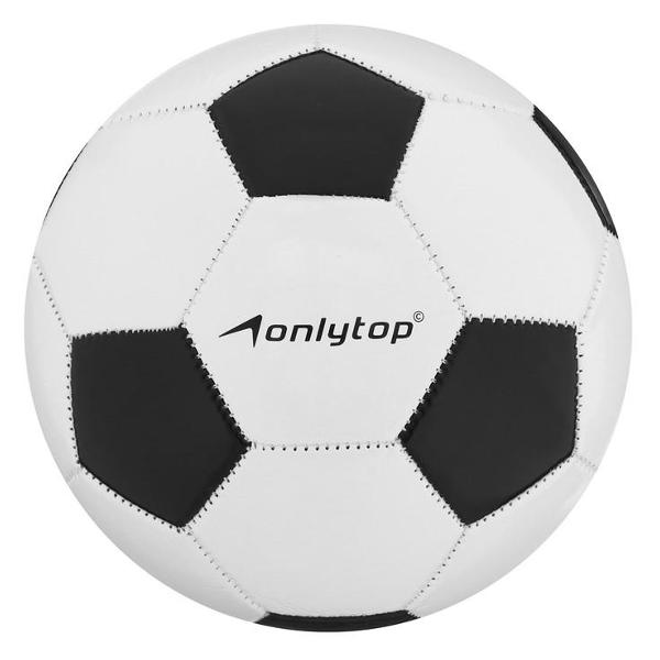 фото Футбольный мяч размер 4, 320 г, 32 панели, 2 подслоя, pvc, машинная сшивка, черный/белый (1220034) onlytop