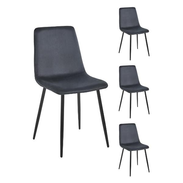 фото Комплект стульев gl-dc1018b-50/4, черный gemlux