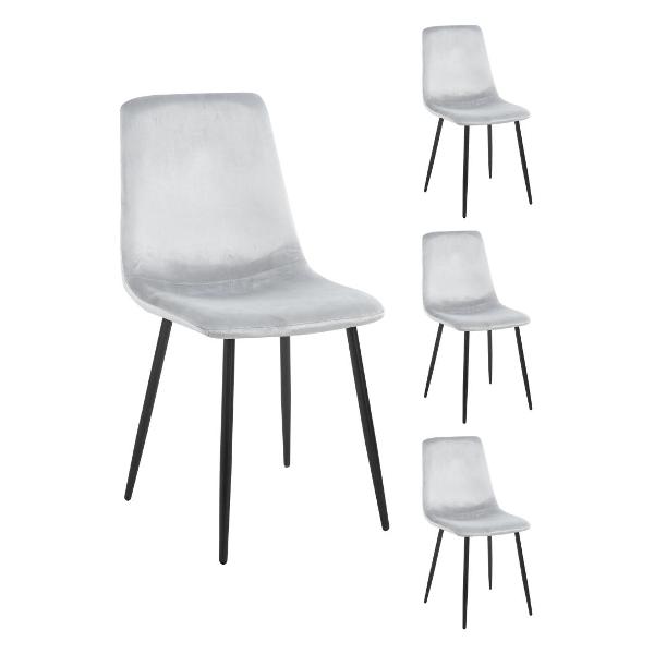 фото Комплект стульев gl-dc1018b-37/4, светло-серый gemlux