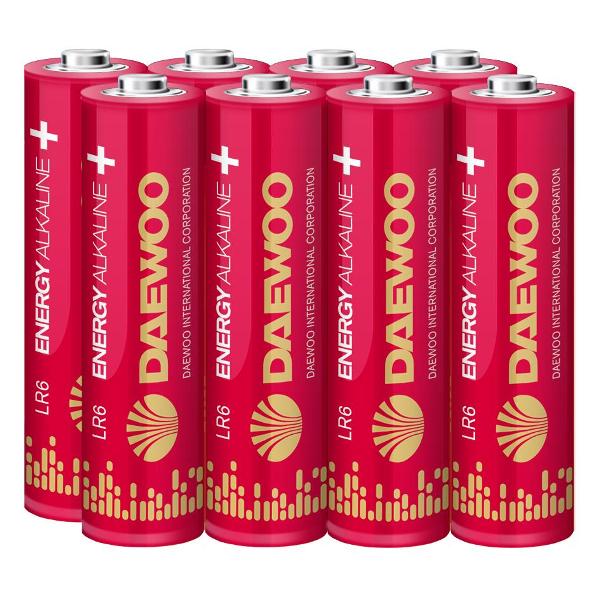 фото Батарейки energy alkaline, lr6 (аа), 8 шт (lr6ea-8в) daewoo