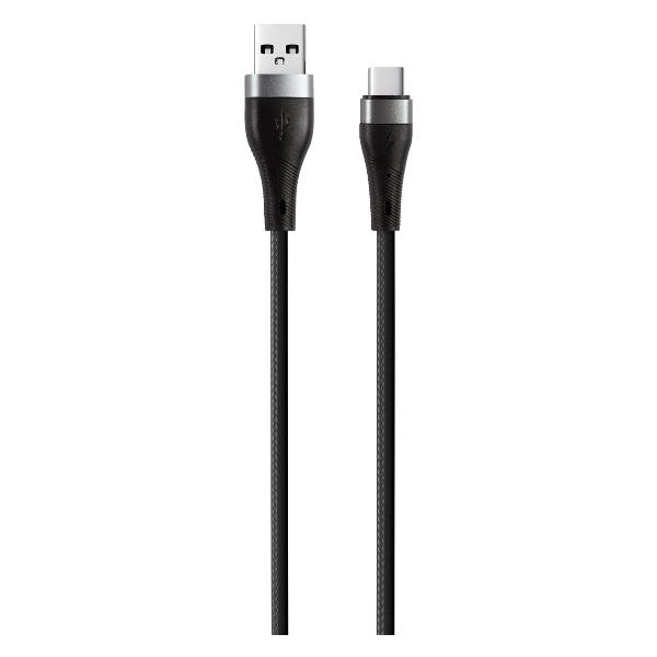 фото Кабель usb/type-c 2.0, 2 а, нейлоновая оплетка, 1 м, серый (ут000035431) red-line