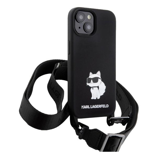 фото Чехол для iphone 15 plus liquid silicone strap (klhcp15mscbscnk) karl lagerfeld