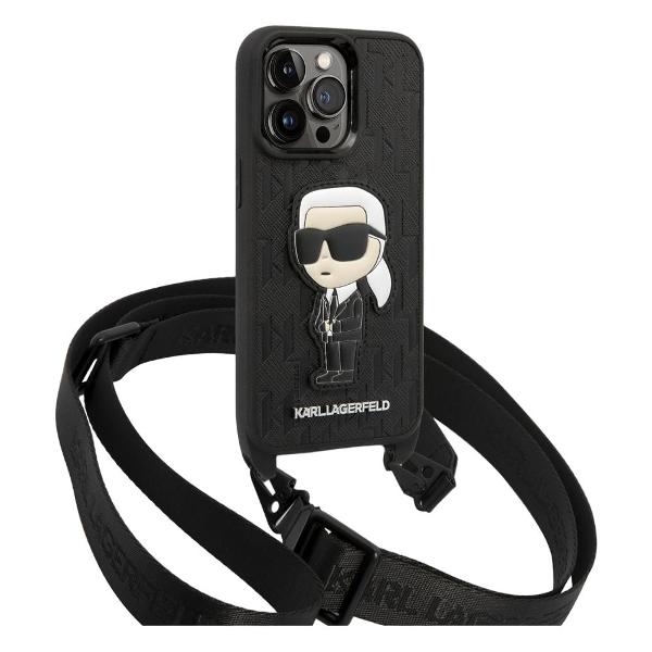 фото Чехол для iphone 14 pro pu with strap nft karl (klhcp14lstkmk) karl lagerfeld