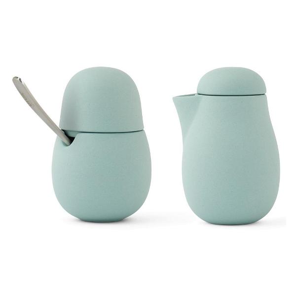 фото Сахарница nina, с ложкой + молочник mint (v79446) viva scandinavia