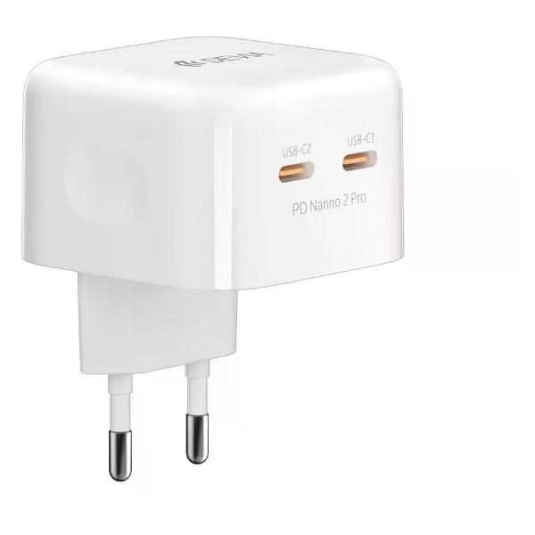 фото Сетевое зарядное устройство extreme speed series pd 2c quick charger 2xusb type-c 45w white (120ea3820001) devia