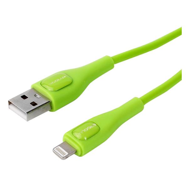 фото Кабель usb/lightning, 3а, 1,2 м, зеленый (elx-cdc03-c05) ergolux