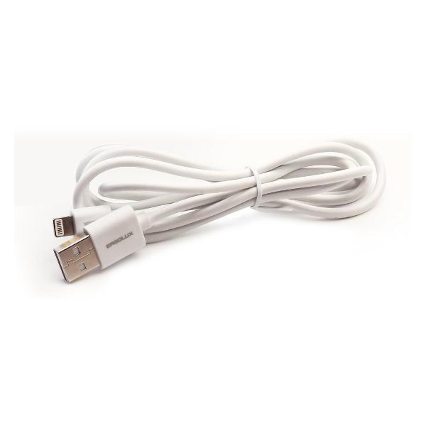 фото Кабель usb/lightning, 3а, 1,2 м, белый (elx-cdc03-c01) ergolux