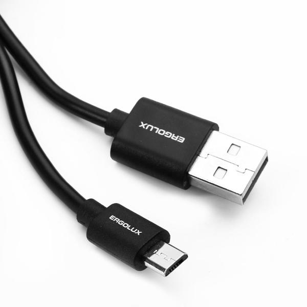 фото Кабель "промо" usb/microusb, 2а, 1 м, чёрный (elx-cdc01p-c02) ergolux