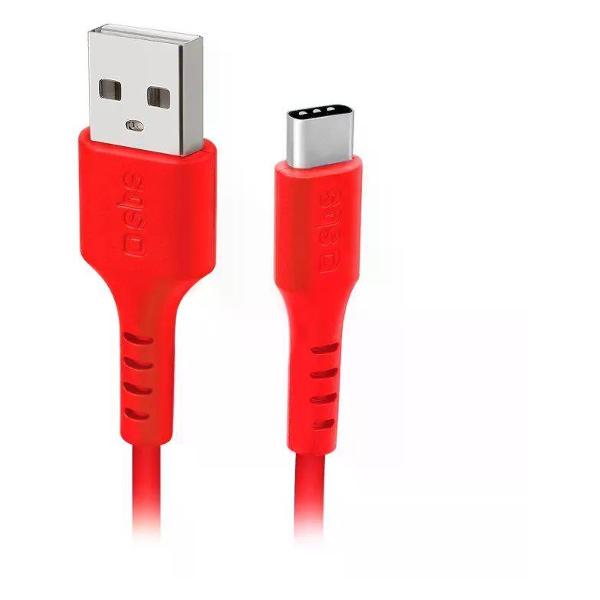 фото Кабель mobile usb/type-c, 1,5 м, красный (tecablemicroc15r) sbs