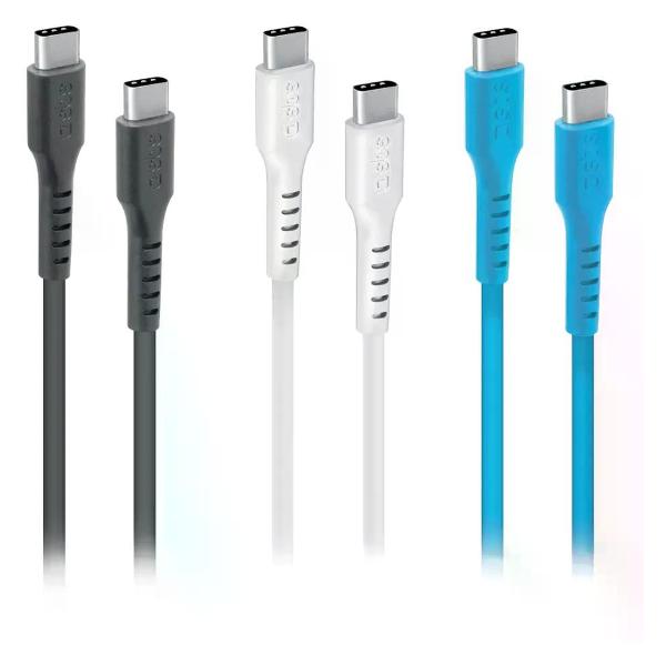 фото Комплект кабелей mobile usb type-c/type-c, 1,2 м, 3 цвета, 3 шт (tekitcc3x1wbk) sbs