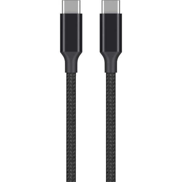 фото Кабель usb-с/usb-c, 3 а, 1 м, нейлон, черный (7265) axxa