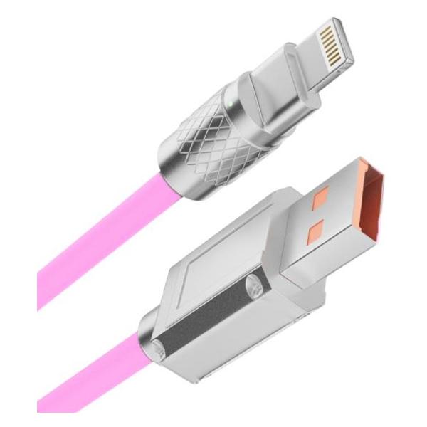 фото Кабель usb/lightning, 1 м, розовый (2001177421276) milliant one