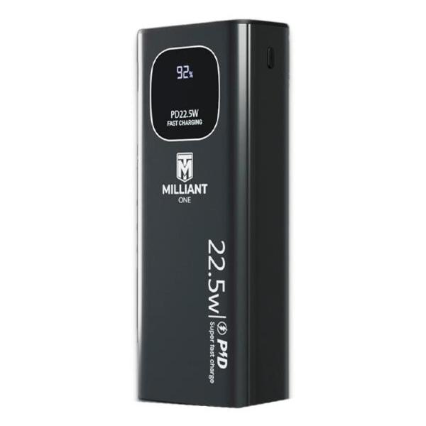 фото Внешний аккумулятор 22.5w 20000mah black (2001177415763) milliant one