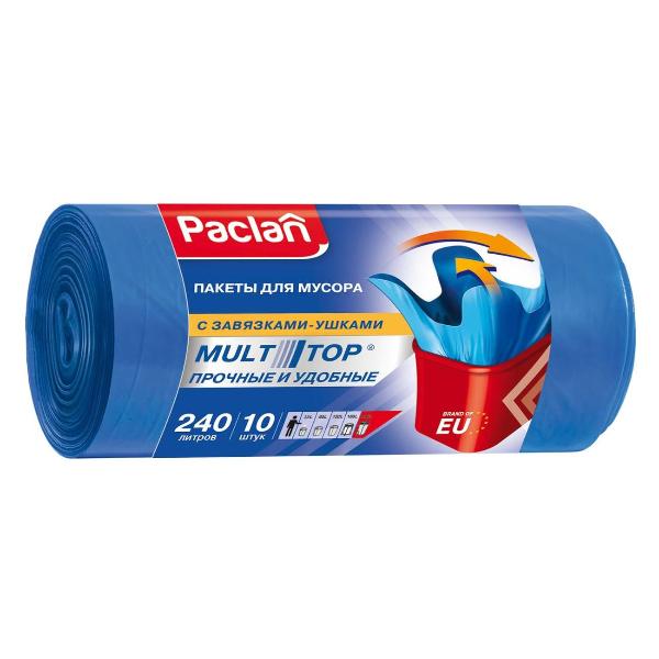 фото Мешки для мусора multi-top, 240 л, 145x90 см, 10 шт (5900942341726) paclan