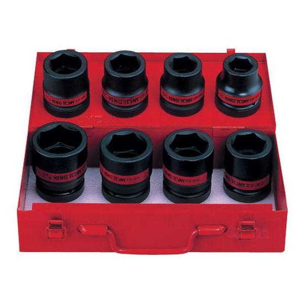 фото Набор торцевых головок ударных, шестигранных, 1", 15/16-5/18", 8 предметов (8410sp) king tony