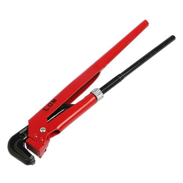 фото Ключ трубный рычажный, плоский зажим 90°, раскрытие до 40 мм, 2" (1818314) lom