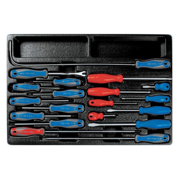 фото Набор отвёрток съемник клипс, гибкий магнит, ложемент, 19 предметов (9-31919mr) king tony