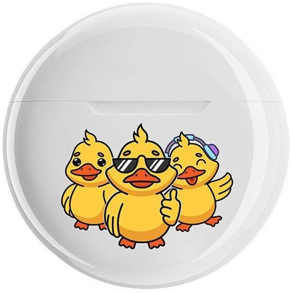 фото Беспроводные наушники vibe ducks white (вт 0100) qumo